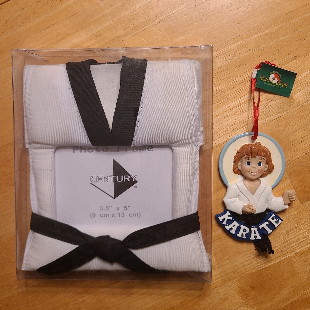 Century Karate Photo Frame & Kurt Adler Ornament